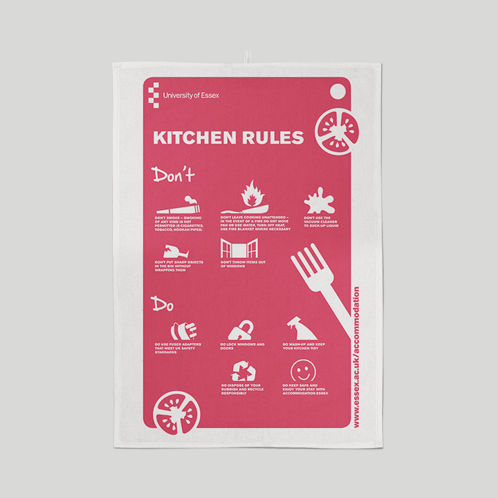 Kitchen rules tea towel