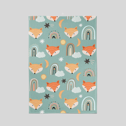 Digitally printed tea towel with child's pattern